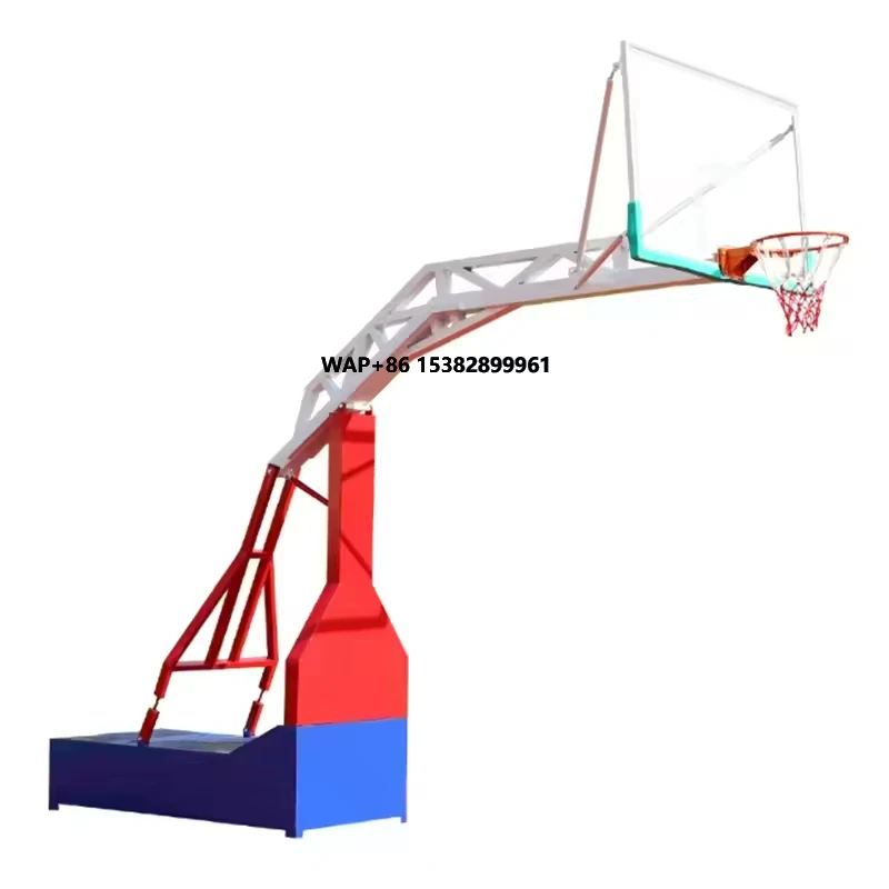 Basketball Hoop Outdoor - 휴대용 높이 조절 가능 농구대 (강화유리