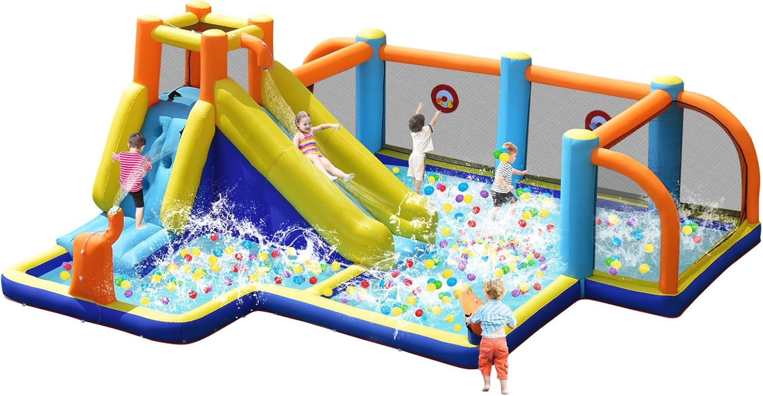 Kids Outdoor Bounce House - 대형 풍선 워터 슬라이드 바운스 하우스