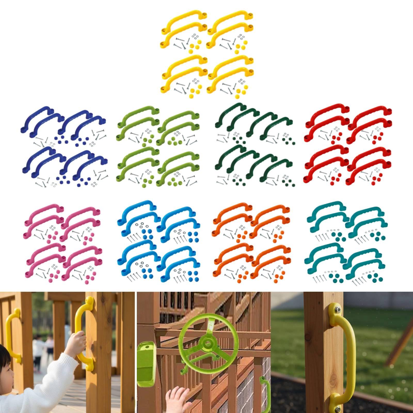 Kids Outdoor Playhouse - 8Pcs 등반 프레임 핸들 쉬운 설치
