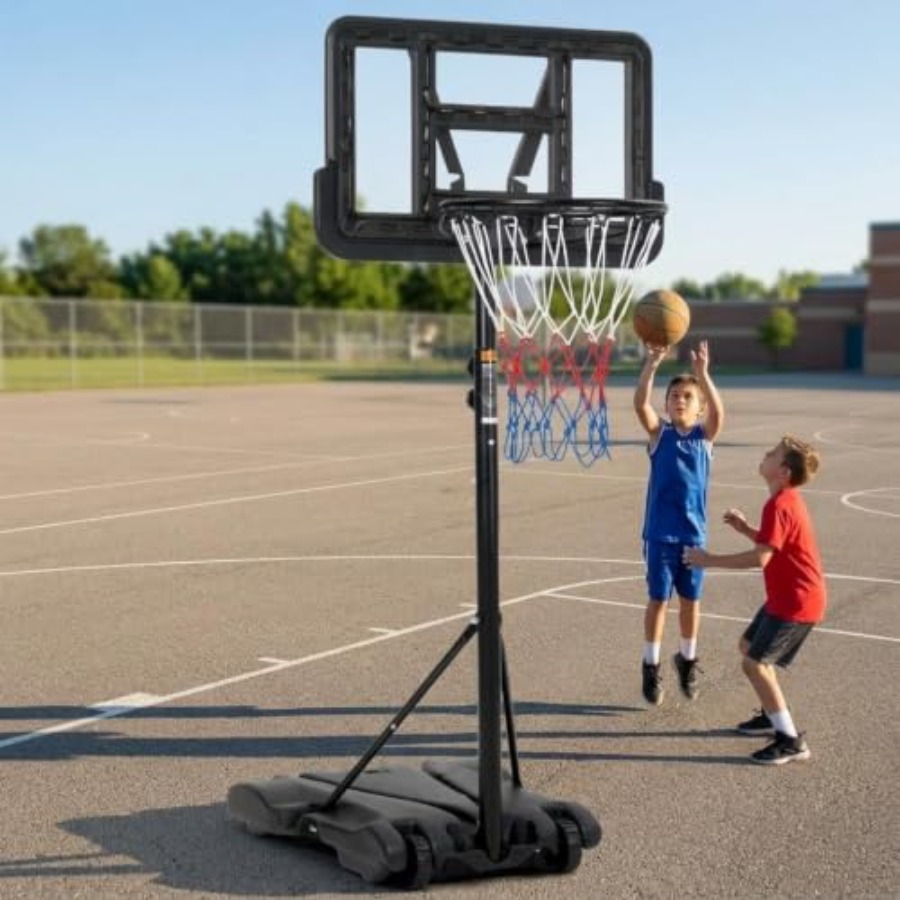 Basketball Hoop Outdoor - 뒷마당 진입로 실내외 어린이 농구대: 높이