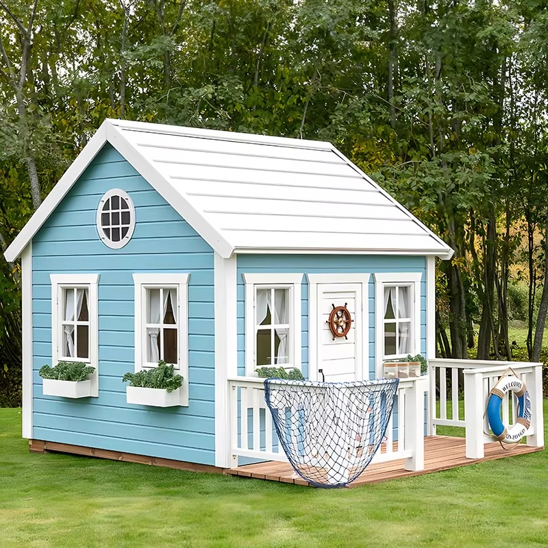 Kids Outdoor Playhouse - 야외 정원용 나무 어린이 놀이집