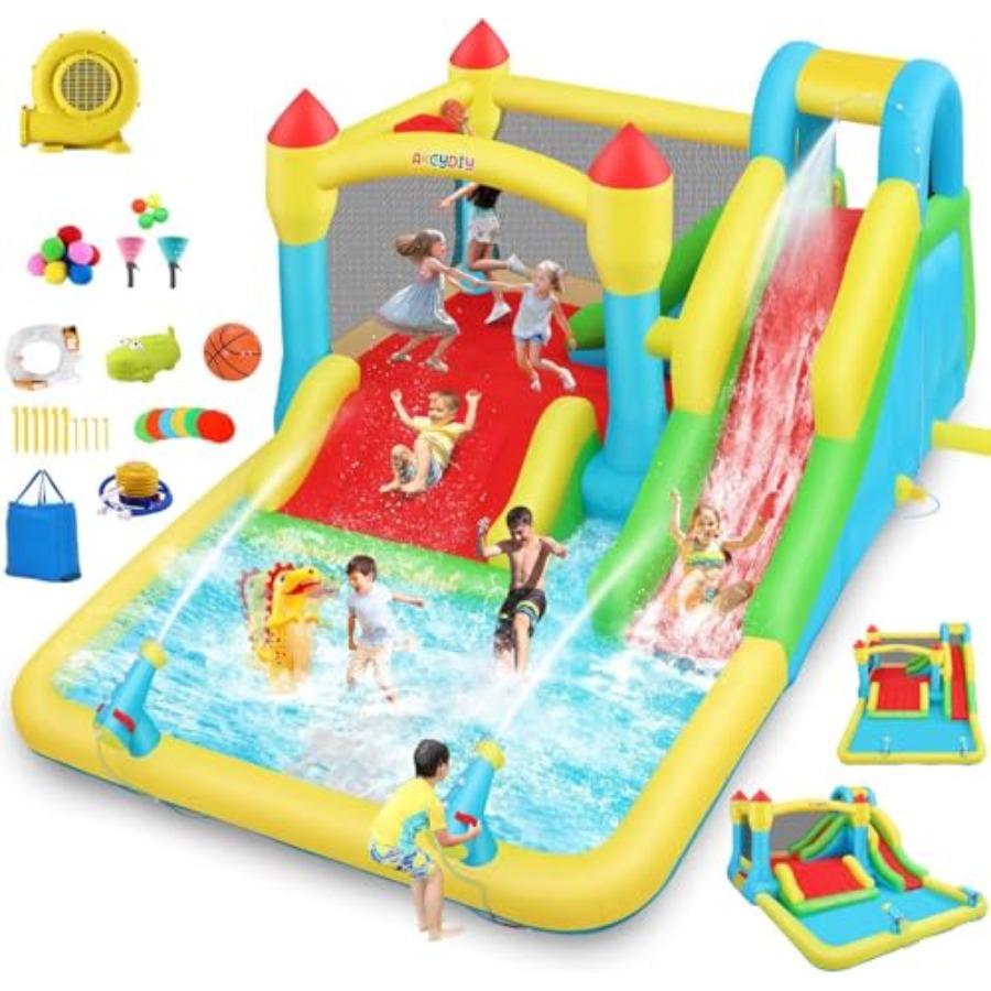 야외/실내용 어린이용 에어바운스 워터 슬라이드(3-12 - Kids Outdoor Bounce House 리뷰 및 가격