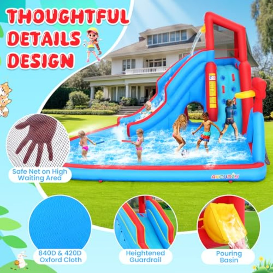 어린이용 뒷마당 야외 물 미끄럼틀 에어바운스 파크: P - Kids Outdoor Bounce House 리뷰 및 가격