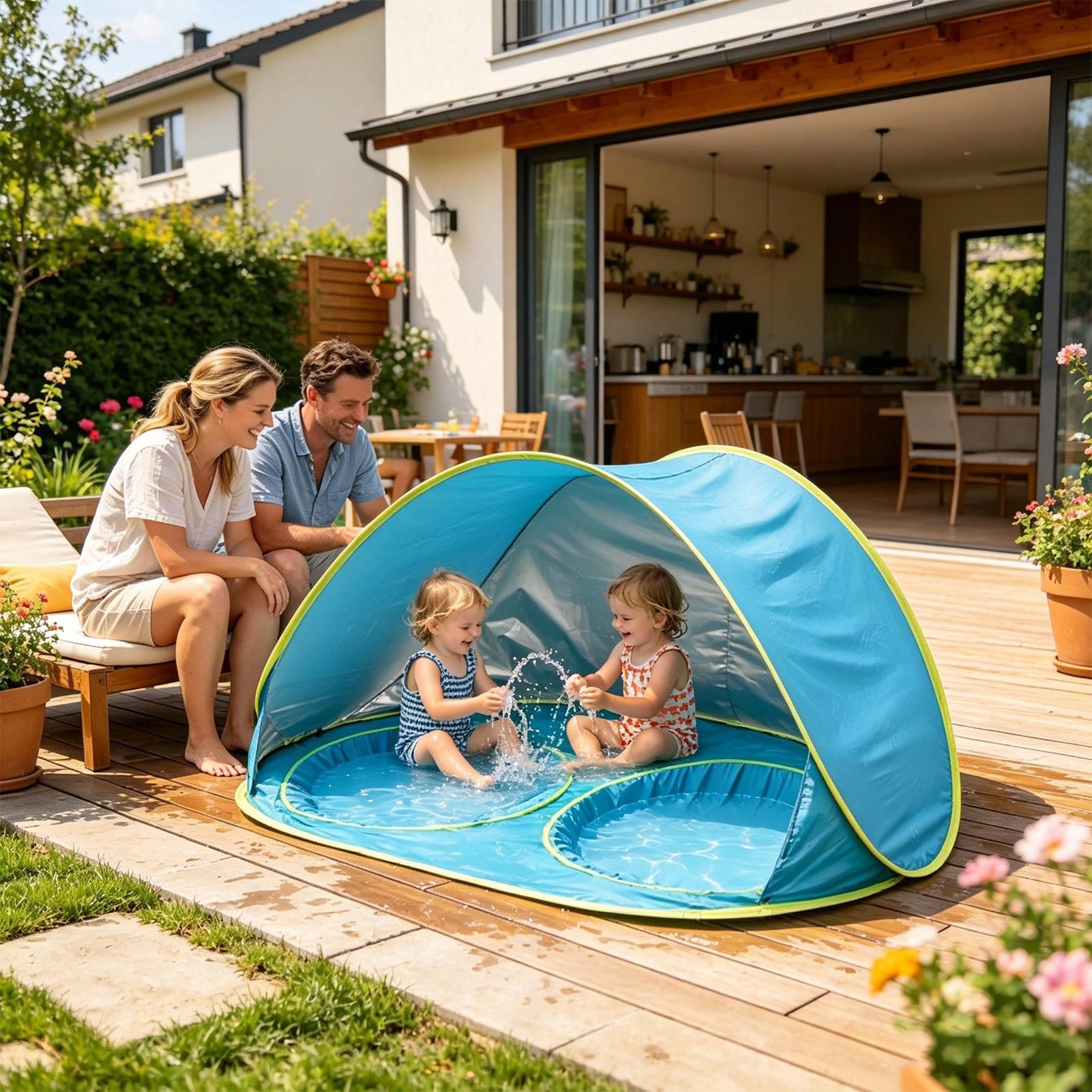 어린이 해변 텐트 UV 차단 풀 플레이 하우스 텐트 팝 - Kids Outdoor Daybed 리뷰 및 가격