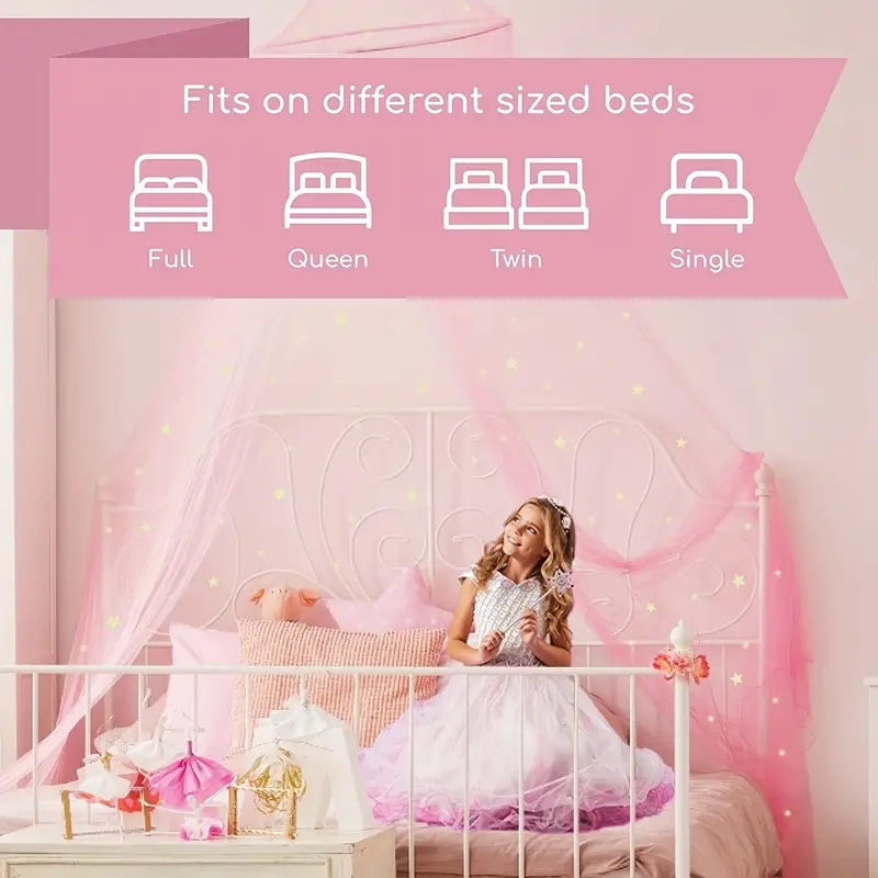빛나는 별이 빛나는 소녀용 침대 캐노피, 핑크 공주 아 - Kids Outdoor Daybed 리뷰 및 가격
