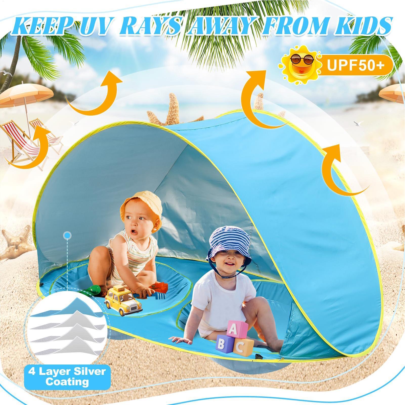 어린이용 해변 텐트, 자외선 차단 햇빛 가리개, 어린이 - Kids Outdoor Daybed 리뷰 및 가격