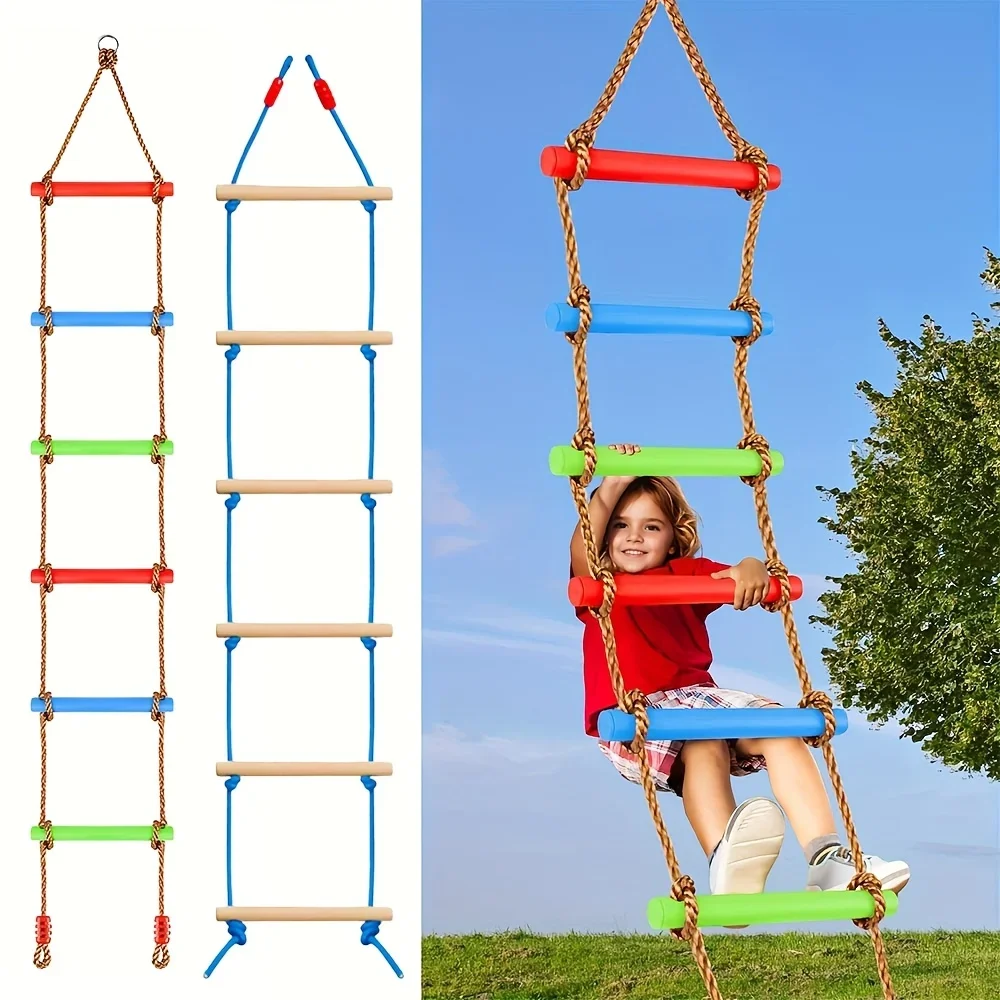 1개 다채로운 색상의 어린이용 등반 사다리 그네 - 가 - Kids Outdoor Climbing Equipment 리뷰 및 가격