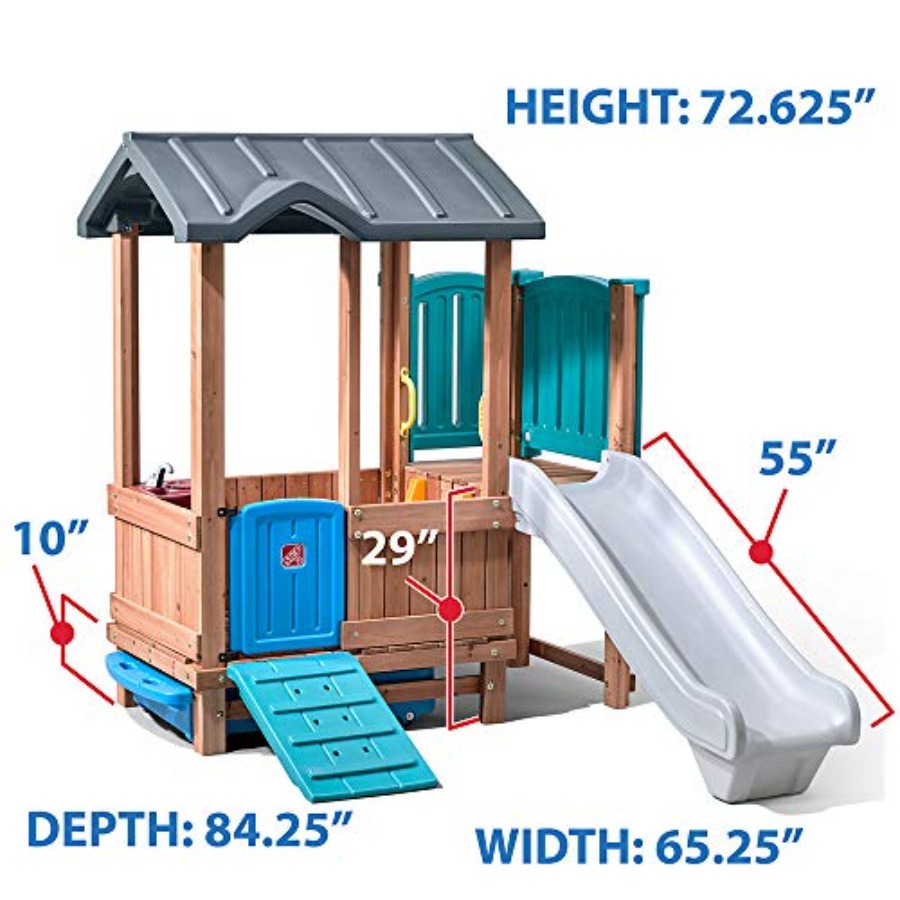 우드랜드 어드벤처 플레이하우스 & 슬라이드, 어린이 야 - Kids Outdoor Playhouse 리뷰 및 가격