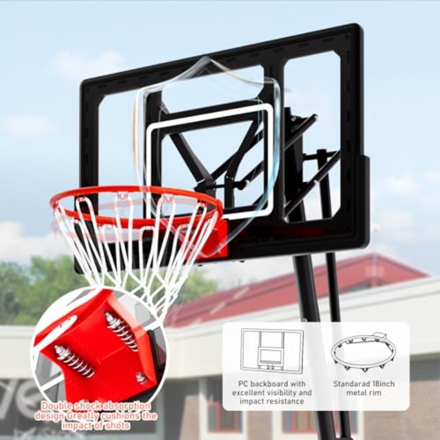야외용 농구대, 깨지지 않는 백보드(40/44/48인치 - Basketball Hoop Outdoor 리뷰 및 가격