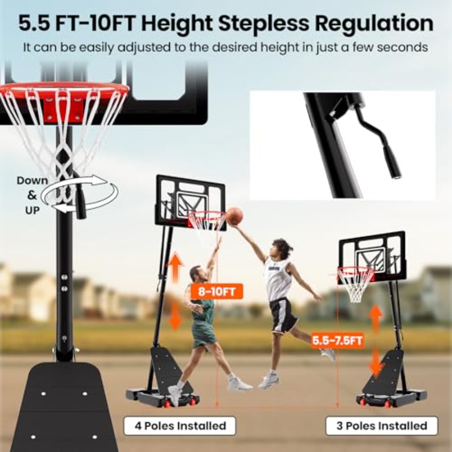 야외용 농구대, 깨지지 않는 백보드(40/44/48인치 - Basketball Hoop Outdoor 리뷰 및 가격