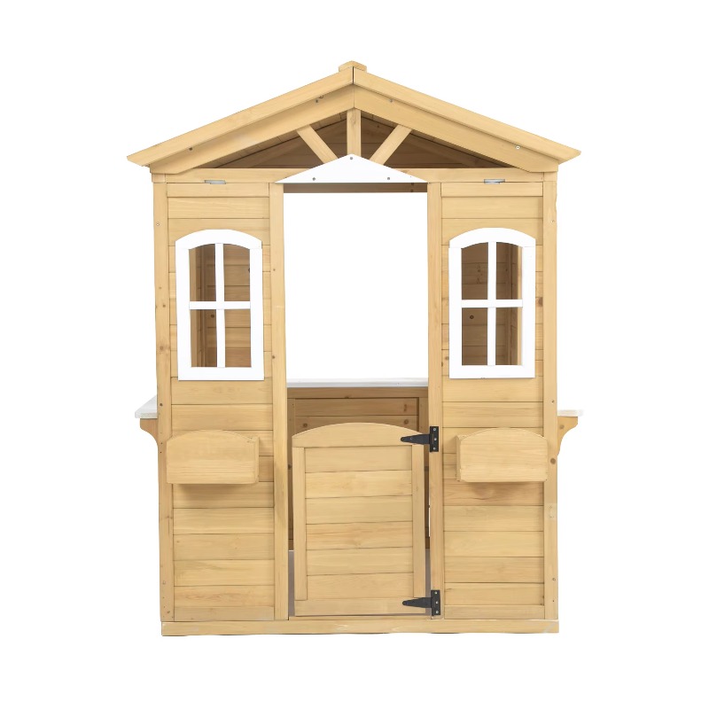 모던 클래식 원목 어린이 야외 놀이집 (작동하는 문,  - Kids Outdoor Playhouse 리뷰 및 가격