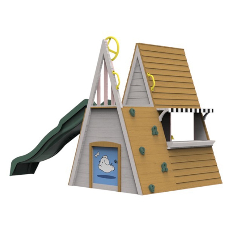 어린이 야외 놀이터 장비 삼각형 몬테소리 나무 성 놀이 - Kids Outdoor Playhouse 리뷰 및 가격