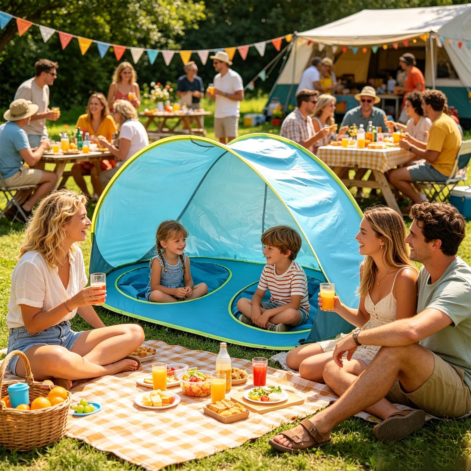 어린이용 팝업 텐트, 수영장이 있는 휴대용 차양막, 간 - Kids Outdoor Daybed 리뷰 및 가격