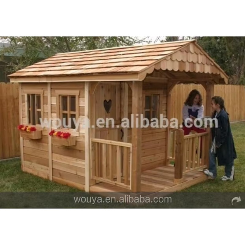 저렴한 조립식 목재 놀이집 방수 목재 어린이 놀이집 판 - Kids Outdoor Playhouse 리뷰 및 가격