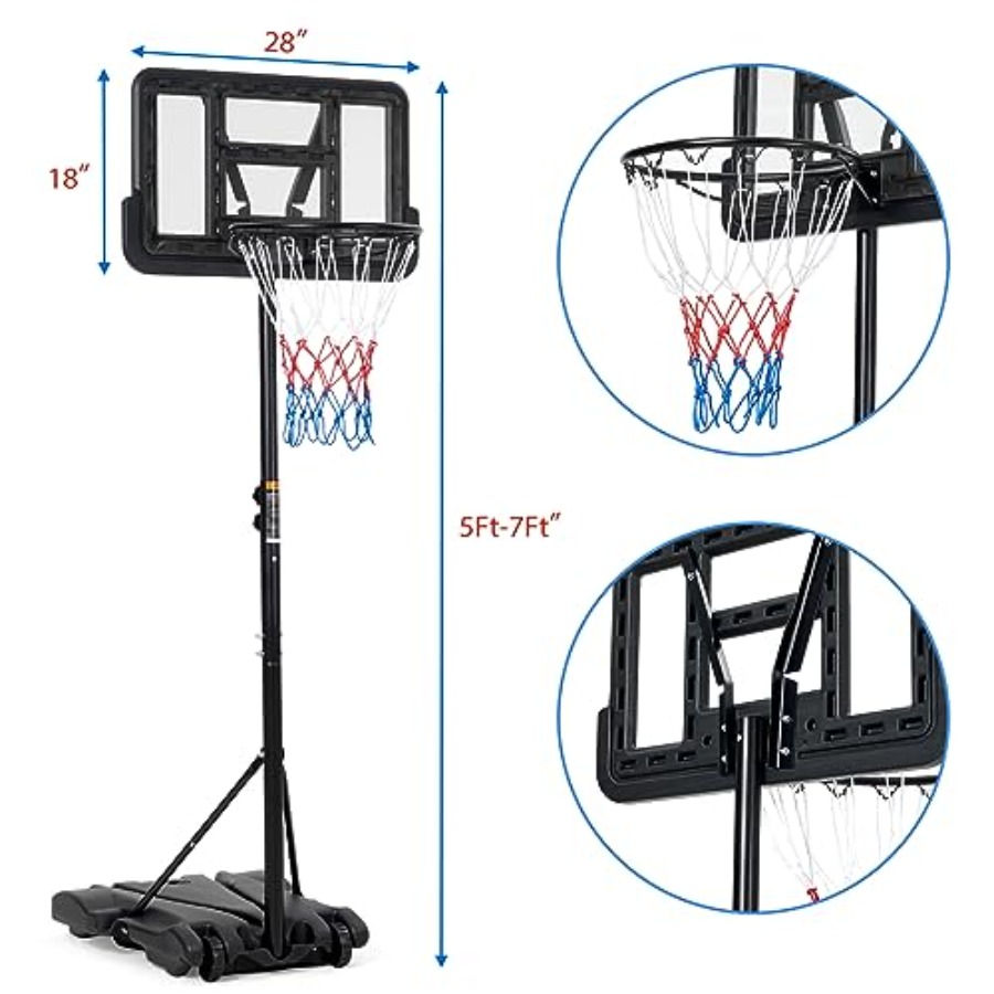 뒷마당 진입로 실내외 어린이 농구대: 높이 조절 가능( - Basketball Hoop Outdoor 리뷰 및 가격