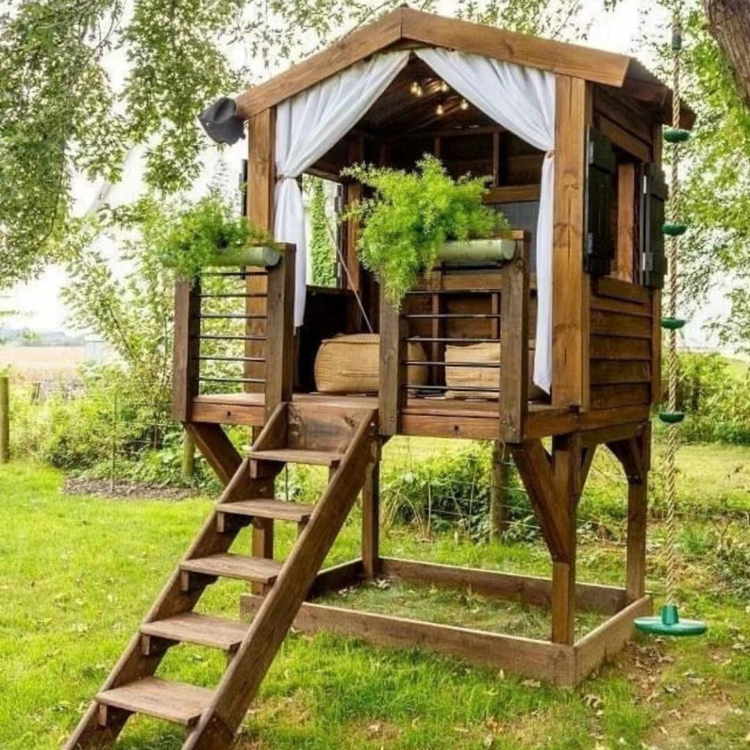 야외 이동식 조립형 홈스테이 나무집 방부목 마당 정자  - Kids Outdoor Playhouse 리뷰 및 가격